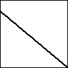 a graph of a line with negative slope and positive y-intercept